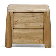 Varika 55cm Bedside Table - Natural