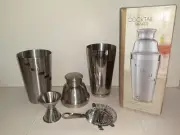 DIAL-A-DRINK Shaker Mixer Stainless Steel 15 Recipe Cocktail Shaker New in Box