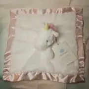 Cloud Island Pink Unicorn Gold Glitter Baby Lovey Security Blanket New