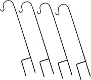 CIMAXIC 4Pcs Iron Shepherd Hooks for Plants Multi Functional Garden Stakes with Rustic Design Stable Plant Stand Hangers for Lanterns and Flags Durable and Convenient Installation