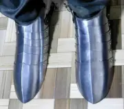 Medieval Knight Steel Rare Boot Fantasy Wearable Metal Armor Shoes For Halloween