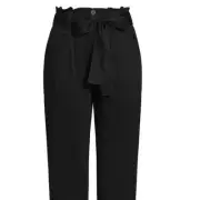 NWT Black City Chic Run Wild Paperbag Waist Pants Size 18