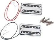 Perfeclan Twin-coil Guitar Pick-up Set Electric Guitar Parts Replacement Easy Installation Bridge & Neck Pickups for Electric Guitars