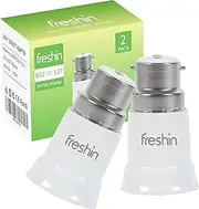B22 to E27 Bulb Adapter FRESHIN Light Socket Converter Bayonet to Edison B22 to E27 Bulb Base 140℃ PC Fireproof Material Wattage 60W, 85~265V, 140 Degree Heat Resistant, CE RoHS Certificated (2)