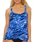 Miraclesuit Womens Lynx Lazuli Dazzle Underwire Tankini Top Style-6522726