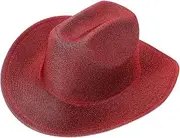 [SAFIGLE] Unisex Cowboy Hat Wide Brim Decorative Hat for Men Women Sturdy Western for Parties Outdoor Activities and Travel Ethnic Flair