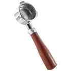 54mm Bottomless Portafilter,Espresso Machine Wooden Three Ear Handle9370