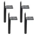 Modern Furniture Legs 7 Inch Metal Furniture Table Leg Black, Steel Side