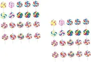 [COHEALI] 2sets Polymer Clay Lollipop Charms Key Chain Pendant Bag Decor Key Ring Hanging Pendants Craftwork 20pcs*2