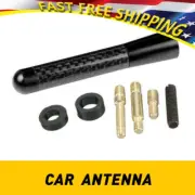 3" Carbon Fiber Truck Car AM/FM SUV Short Radio Antenna Stubby Screw Aluminum