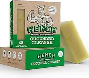 [Hench] Mens Soap Bar 2 Pack Natural Soap for Men Exfoliating & Moisturising No Palm Oil & No Harsh Chemicals Soothes Dry Irritated Skin - Cucumber & Aloe Vera