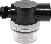 Rv Water Pump Filter, 1/2 Plastic Twist on Pipe Strainer with 50 Mesh Stainless Steel Screen, Transparent Replacement Sediment Filter Rv Water Pump