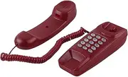 XUMIUZIY Corded Telephone, Wall Mount Landline Telephone Extension No Caller ID Home Phone for Hotel Family with Last Number Redial Function (Crimson)