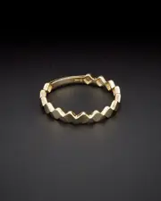 14K Italian Gold Geometric Shape Ring
