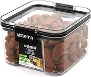 Sistema J7S95 Ultra Square Food Container, 460ml, Black, Brown/Tan
