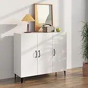 Dining Storage Sideboard White 90x34x80 cm Engineered Wood
