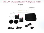 Haze WP-6 Wireless Lavalier Microphone System,T1+R1,Clip-on Microphone,USB Re-Ch