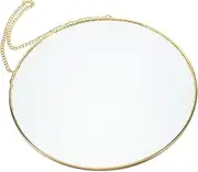 QUMIIRITY Unique Round Glass Pendant Blank DIY Suncatcher Chain for Home Decor Artistic Expression