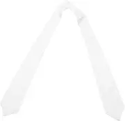 [Minkissy] Graduation Ribbon Blank Graduation Stole Stoles for Graduation Senior Sashes Graduation Cords Graduation Uniform Accessory College Graduation Stole Plain Grad Sash Fabric White