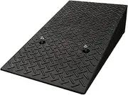 Kerb Ramps,Black Rubber Curb Ramps with Stable Grid Structure for Cars, Wheelchairs, Bikes, Motorcycles,Height 10cm