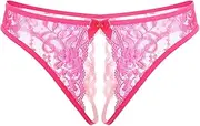 [Generic] Bunny Suit Sexy 2X Women Sexy Lace Open File Sexy Panties Low Waist Beautiful Butt Transparent T Pants Thong Panties Underwear Plus Size 3X