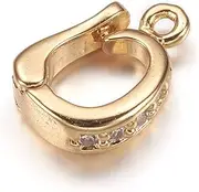 [LiQunSweet] Mixed Teardrop Round D Theme Tube Shortener Bail Brass CZ Clasps for Necklace Bracelet Keychain Jewelry Findings