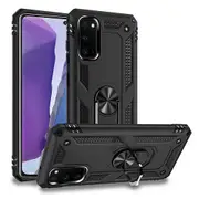 For Samsung Galaxy Note 20 /Note 20 5G 6.7 Case, Military Grade 360 Degree Rotating Metal Magnetic Ring Car Mount Holder Kickstand Shockproof Heavy Duty Cover (Black)