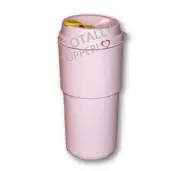 Tupperware Tumbler Eco To Go Cup Hot or Cold Sleeve 16 oz Light Pink & Yellow ❤️