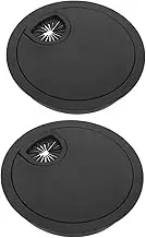 JEWEDECO 2 Pack Zinc Alloy Wire Hole Covers Office Desk Cable Cover for Organize Wire Organizer Box Cable Grommet Holder