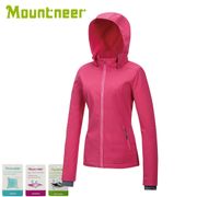 【Mountneer 山林 女輕量防風SOFT SHELL外套《深粉紅》】32J06/保暖外套/休閒外套/連帽外套