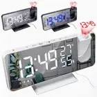 Dimmer LED Digital Alarm Dual Clock Projection Time Projector Snooze Radio Clock