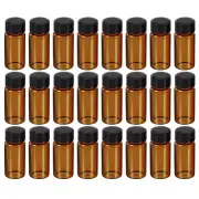 10mL Glass Vials with Screw Caps, 24Pcs Liquid Sample Vial Storage, Amber