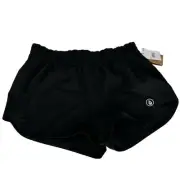 NWT Volcom Swim Shorts SZ Medium Black Elastic Stretch Mini Board Shorts Pocket