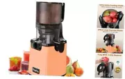 Juicer Machines, Cold Press Juicer with 5.3" Large Feed Chute Grapefruit Pink