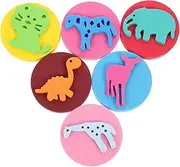 NUOBESTY Kids Painting Sponge 6Pcs EVA Paint Stamper Woodland Animal Pattern Sponge Painting Shapes Early Learning Finger Paint Sponge Craft Drawing Sponges