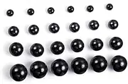 [ZAHSY] Black Pearl Stud Earrings for Women Round Ball Pearls Earring Set Imitation Pearl Earrings Pack Bridal Bridesmaid Earrings for Wedding Birthday Christmas