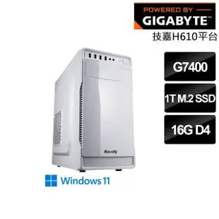 【技嘉平台】Intel雙核 WIN 11{碎星魔兵}文書機(G7400/H610/16G/1T_SSD)