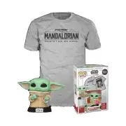 Funko Pop! & Tee: The Mandalorian - Grogu with Cookies - S