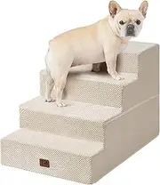 EHEYCIGA Dog Stairs for High Beds, Dog Steps for Small Dogs and Couch, Pet Stairs for Small Dogs and Cats, and High Bed Climbing, Non-Slip Balanced Dog Indoor Step, Grey, 2/3/4/5 Steps