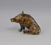 9942730 Porcelain Figurine Wild Boar Wild Sow Wagner&apel 19x11x12cm