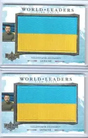 2) 2020 DECISION VOLODYMYR ZELENSKYY WORLD LEADERS CARD #UF2 LOT ~ GOLD & SILVER