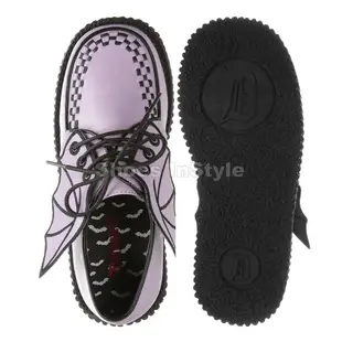 Shoes InStyle 美國 DEMONIA 原廠正品代購英式龐克歌德蘿莉蝙蝠厚底平底鞋 出清『紫色』+1