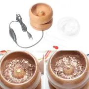 Electric Bead Spinner Bead Bowl Jewelry Making Tool Portable USB Wooden Bowl for