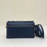 台灣出貨+免運LORO PIANA EXTRA POCKET POUCH 鴕鳥皮 深藍《精品女王全新&二手》