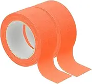 uxcell 0.6 Inch x 16.4 Feet Neon Gaffer Cloth Tape, 2 Roll Fluorescent Adhesive Tape Black Light Glow Tape for Stage Party Play Grid DIY Art Crafts, Orange