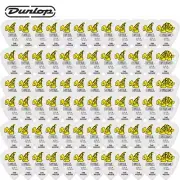72-PACK Dunlop 424R.73 Tortex Wedge White/Yellow .73mm Guitar Picks