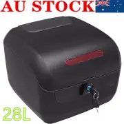 Motorcycle Top Box 28L Universal Motorcycle Tour Tail Box Luggage Storage Case
