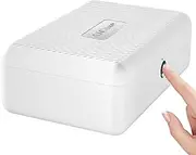 Biometric Fingerprint Storage Box,AICase Portable Cash Jewelry Security Case Lock Box Safe,Combination Lock for Car, Home,Office Travel White