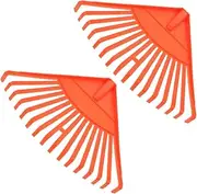 HANABASS 2Pcs Heavy Duty Plastic Gardening Rake Efficient Lawn Leaf Rake for Easy Cleaning Compact Garden Tool for Removing Leaves and Debris