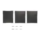 3x Range Hood Filters Aluminum Mesh Kitchen Exhaust Fan Filter with 6 Hooks